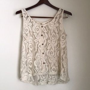 San Souci Lace Overlay Tank